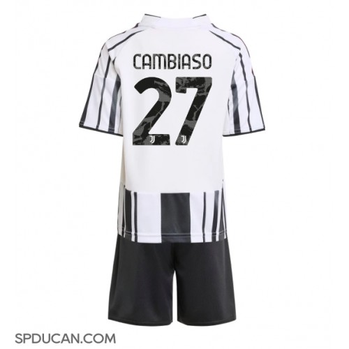 Dječji Nogometni Dres Juventus Andrea Cambiaso #27 Domaci 2025-26 Kratak Rukav (+ Kratke hlače)